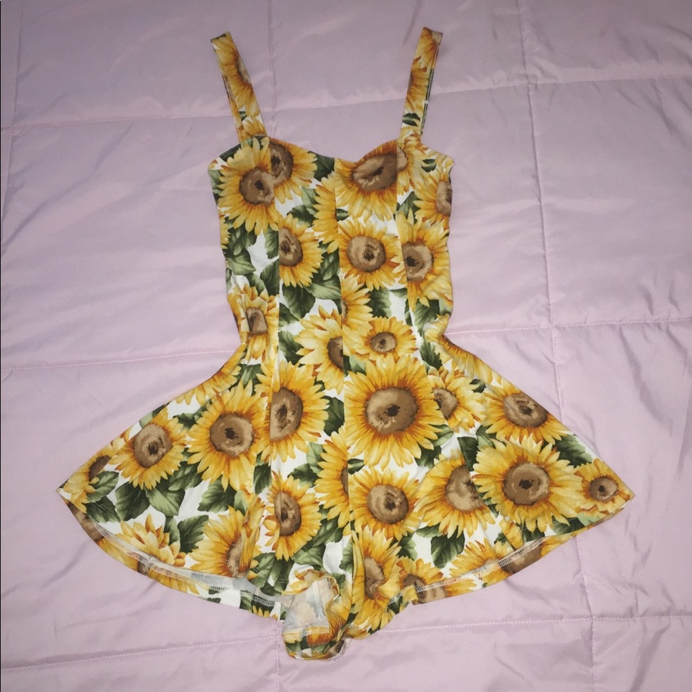 forever 21 sunflower romper